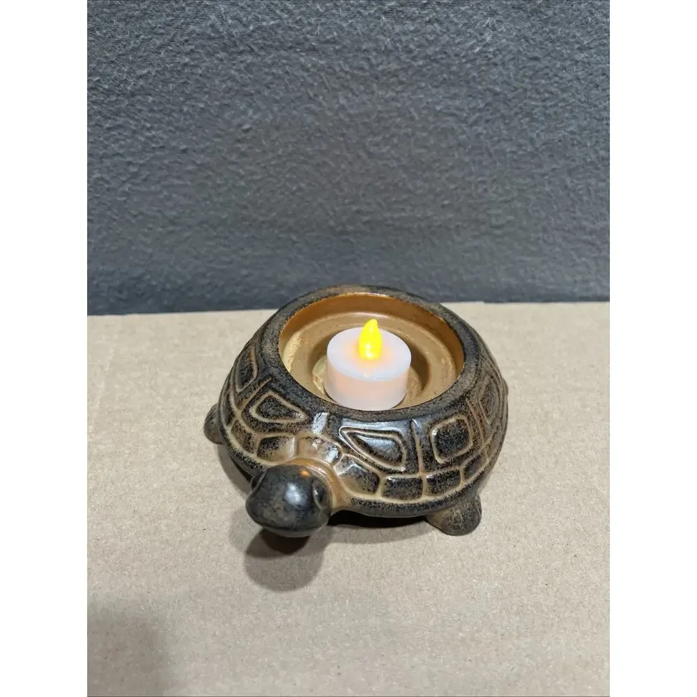 Ceramic Turtle Candle Holder Votive Dish Decorative Home Decor